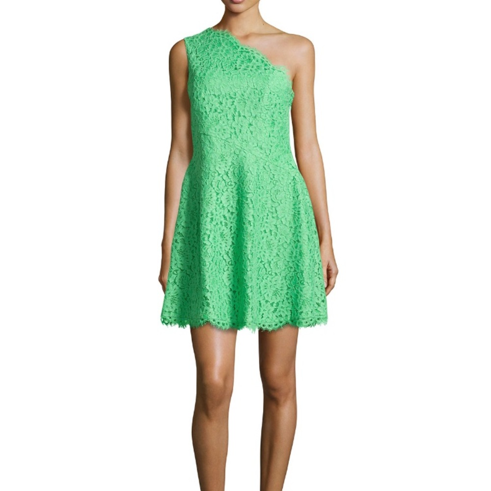 Shoshanna lace one shoulder dress